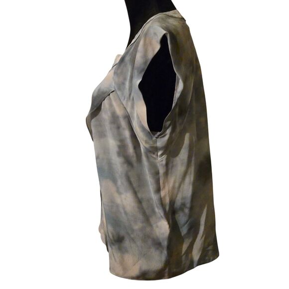 Rebecca Taylor 10, 100% Silk Dreamy Watercolor Cloud Flowy Crossover Luxury - Picture 3 of 9